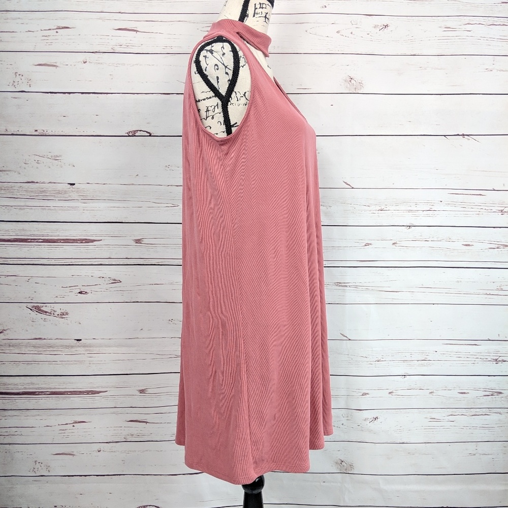 Drew Ribbed Choker Dress - Picture 2 of 7